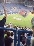 サヨナラ勝ち後の神宮球場
