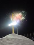 神宮球場で上がった花火
